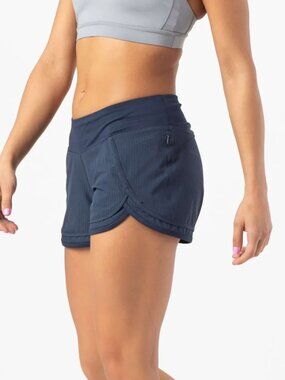Hylete Navy Blue Running Shorts with Built-In Liner